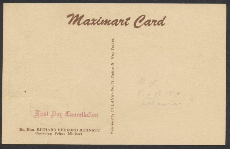 1955 #357-358 Pair Of Prime Ministers FDCs Maximart Cards Ottawa CDS