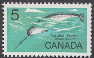 Canada -   #480i  Wildlife - Narwhal, Dull Paper Variety - MNH