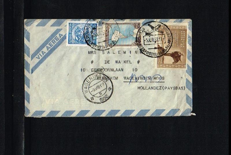 1952 - Argentina Air letter - To Bennekom (NL) [B06_108]