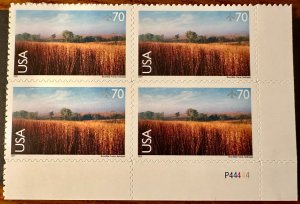 US # C136 Nine Mile Prairie PB 70c Air Mail 2001 Mint NH