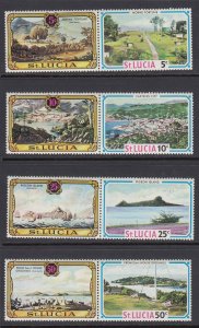 St Lucia 296-9 Views mnh