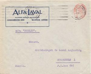 Argentina 12c Meter 1948 Buenos Aires E to Stockholm, Sweden.  Inscribed S/S....