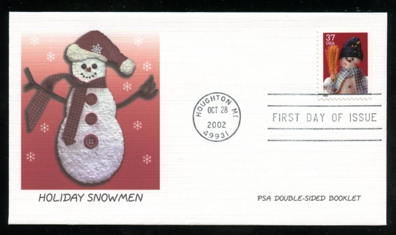 US 3685 Christmas 2002 - Bklt UA Fleetwood cachet FDC