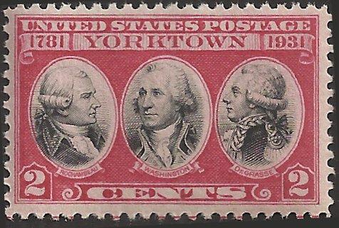 # 703 MNH - SCV-0.50 - CARMINE ROSE AND BLACK - YORKTOWN