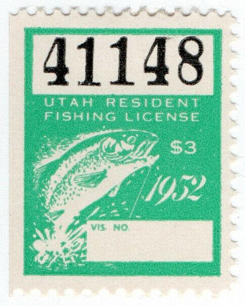 (I.B) US Revenue : Fishing License $3 (Utah)