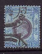 Hong Kong-Sc#76- id8-used 10c ultra & lil, bl-KEVII-1903-