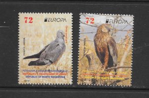 BIRDS - MACEDONIA #813a-b EUROPA MNH