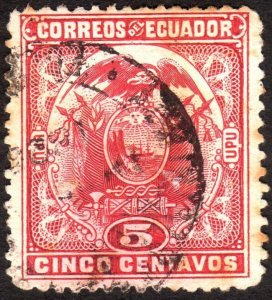 1897, Ecuador 5c, Used, Sc 129