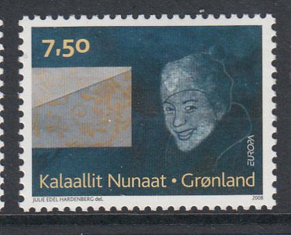 Greenland MNH 2008 Scott #512 7.50k Woman, envelope - EUROPA