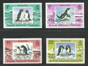 Album Treasures Br Antarctic Territory Scott # 72-75 Penguins Mint NH