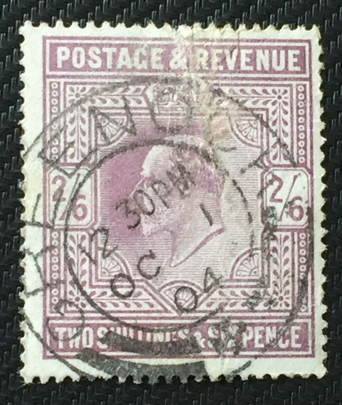 GB 1902 KEVII 2/6 Lilac Used GREENOCK postmark SG#260 GB4231