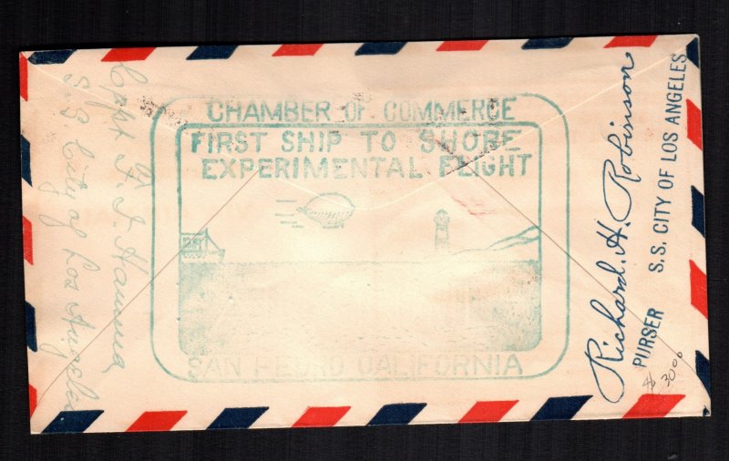 US first flight SS city of Los Angles Blimp cover cat $50.00