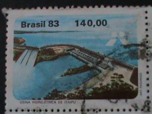 ​BRAZIL-1983 SC#1847 UTAIPU HUDROELECTRIC POWER STATION OPENING CTO-BLOCK  VF