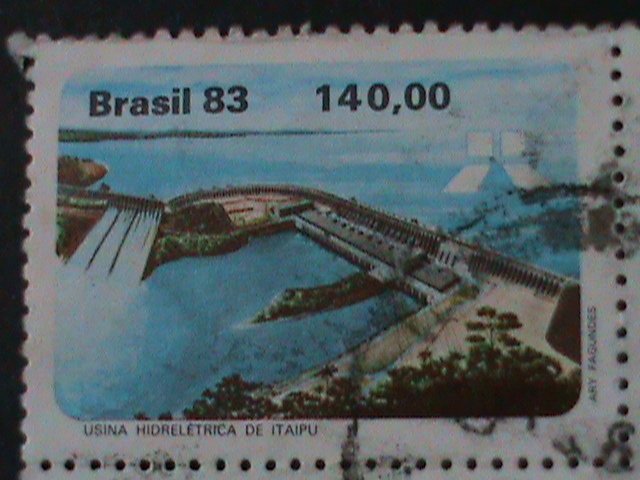 ​BRAZIL-1983 SC#1847 UTAIPU HUDROELECTRIC POWER STATION OPENING CTO-BLOCK  VF