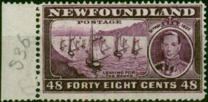 Newfoundland 1937 48c Slate-Purple SG267 Fine MNH
