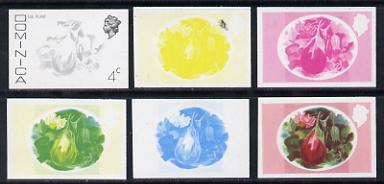 Dominica 1975-78 Egg Plant 4c set of 6 imperf progressive...