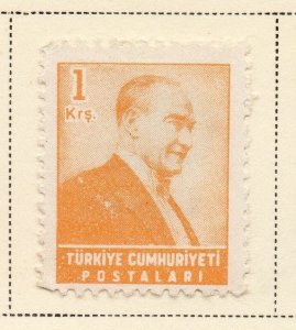 Turkey 1956 Early Issue Fine Mint Hinged 1k. 093088