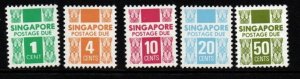 SINGAPORE SGD16a/20a 1981 DUES 12X13½ MNH