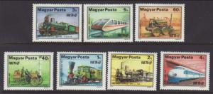 Hungary 2573-2579 Trains MNH