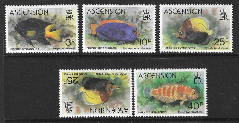 ASCENSION SG270/3 1980 FISH  MNH