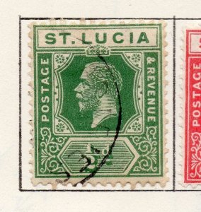 St Lucia 1921 Early Issue Fine Used 1/2d. 267216