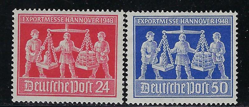 Germany AM Post Scott # 584 - 585, mint nh