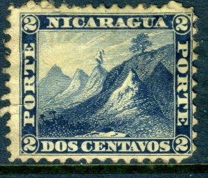 Nicaragua Momotombo 2¢ First Issue Scott #1 Mint O163 ⭐☀⭐☀⭐