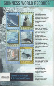South Georgia #279-280, Complete Set(2), 2002, Whales, Animals, Never Hinged