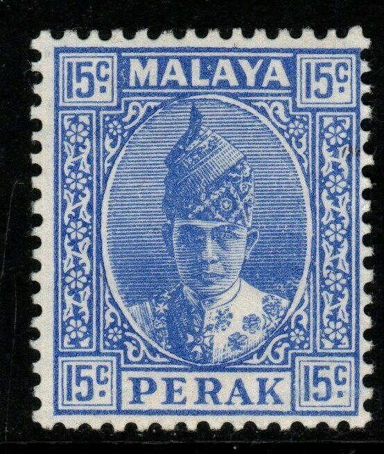 MALAYA PERAK SG114 1941 15c BRIGHT ULTRAMARINE MTD MINT