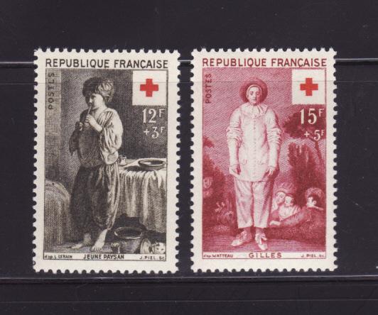 France B309-B310 Set MNH Red Cross