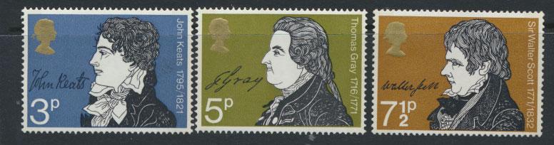 Great Britain SG 884 - SG 886  - MUH - Literary