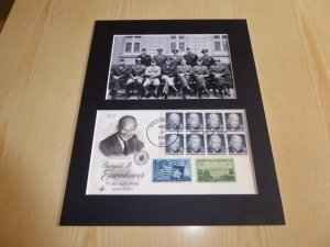 Dwight D. Eisenhower WWII photograph and USA FDC mount matte size 8 x 10