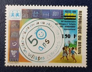 BENIN 2000 1309 100€ 150F VILLAGES ENFANT SOS KINDERDORF OVERPRINT SURCHARGE MNH