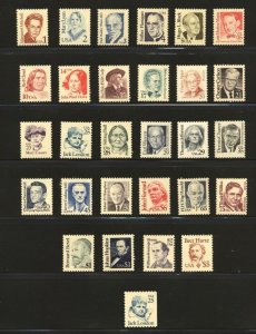 US Scott 2168-97 Great Americans  complete set 29 stamps Mint NH GORGEOUS