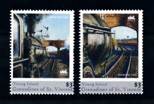 [93148] Young Isl. Gren. St. Vincent 2011 Railway Train Eisenbahn  MNH