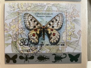 Korea DPR 1989 : Butterflies - Very Fine Souvenir Sheet