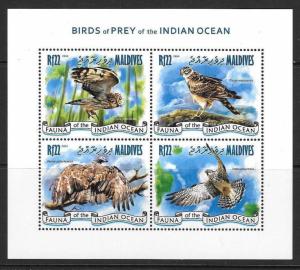 MALDIVE ISLANDS 2014 BIRDS OF PREY IN THE INDIAN OCEAN (NO 1)  MNH