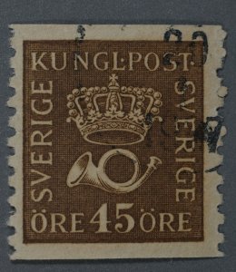 Sweden #147 Used Fine/VF HRM Good Color Date Cancel 20 1 1927