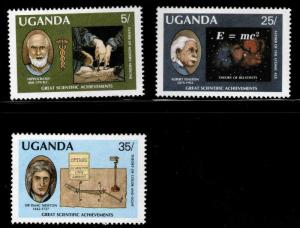 Uganda   Scott 564-566 MNH**  Science short set 3/4