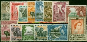 KUT 1954-58 Set of 14 SG167-180 Fine Used