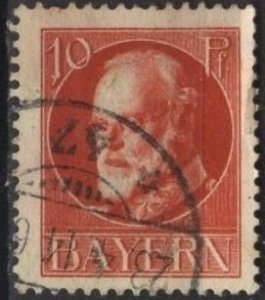 Bavaria 98 or 99? (used) 10pf King Ludwig III, verm or car rose (1914 or 1916)