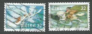 Ireland  Scott 1062-1063  Used   Europa, birds, hourses