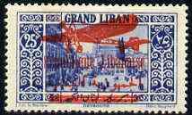 Lebanon 1929 Air 25p bright blue very fine mounted mint, ...