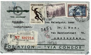 Argentina 1941 Buenos Aires cancel on LATI cover to the NETHERLANDS, censored