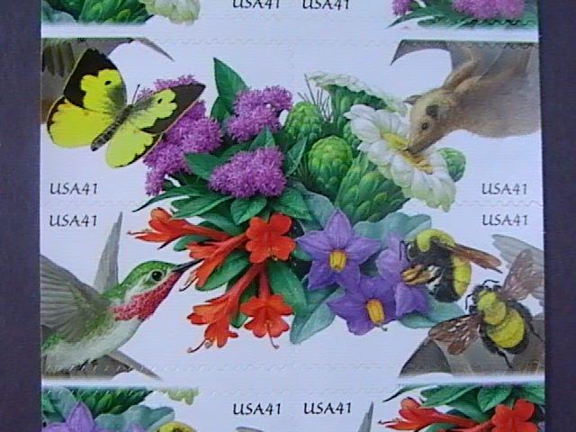 U.S.# 4153-4156(4156d)-MINT/NH-BOOKLET PANE OF 20--POLLINATION-- FLOWERS--2007