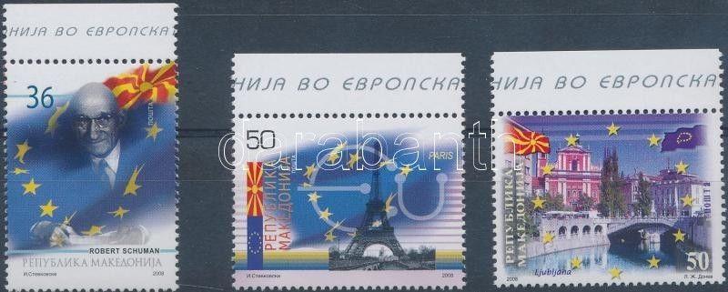 Makedonien stamp Joining to EU margin set MNH 2008 Mi 464-466 WS173121