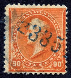 US Stamp #229  90c Perry  Orange   SCV $160⭐⭐⭐⭐⭐
