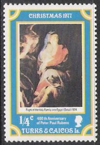 Turks & Caicos #331 Christmas Rubens Paintings MNH