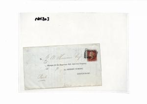 NN203 GB SCOTLAND 1845 Glasgow Edinburgh*Experience Life* Insurance 1d Red Cover