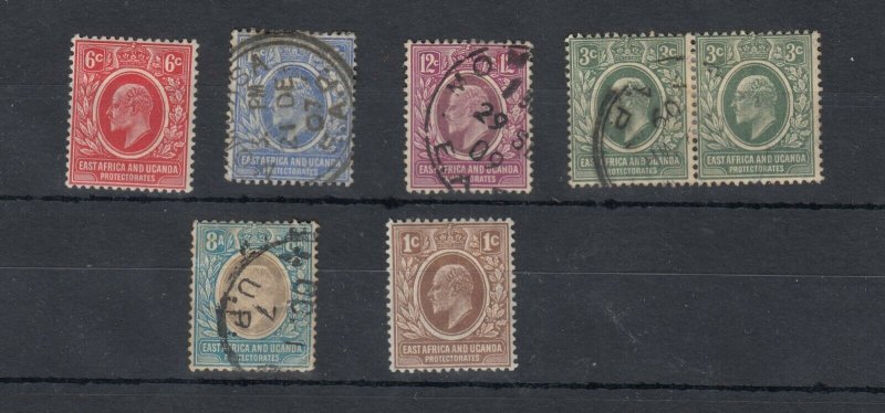 East Africa & Uganda KEVII Collection Of 7 MH/VFU JK3854